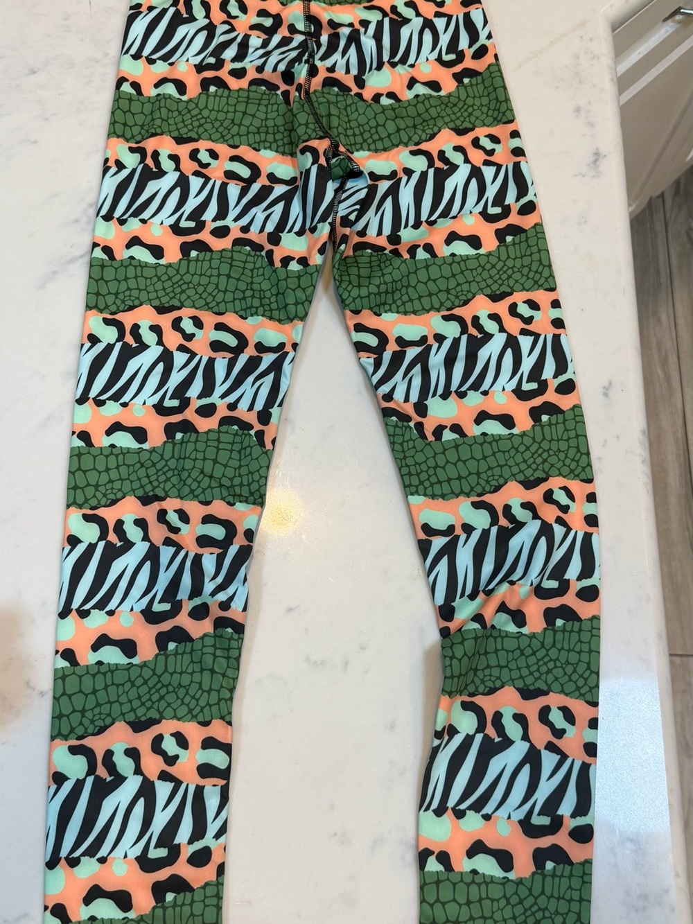 2 pairs Florida Ma’am High Waisted Yoga Leggings Animal Print